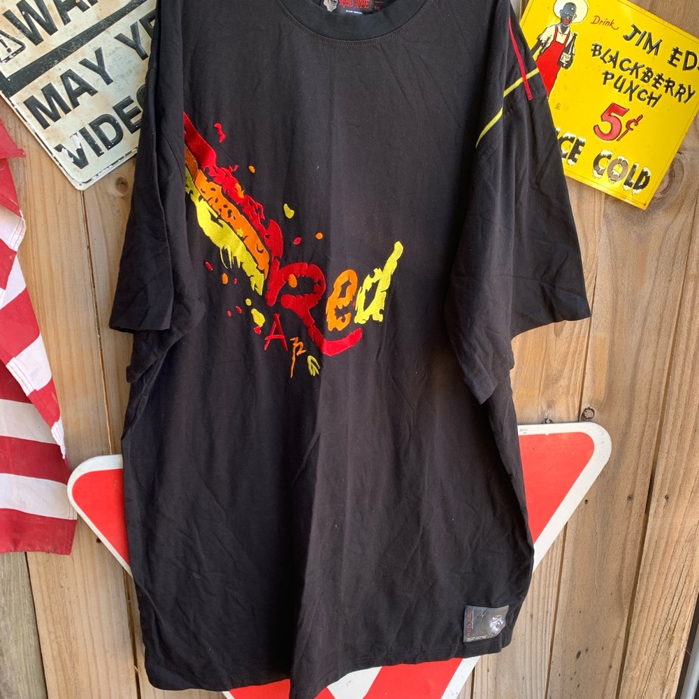 Vintage Black and red Red Ape Embroidered t-shirt Size 5XL